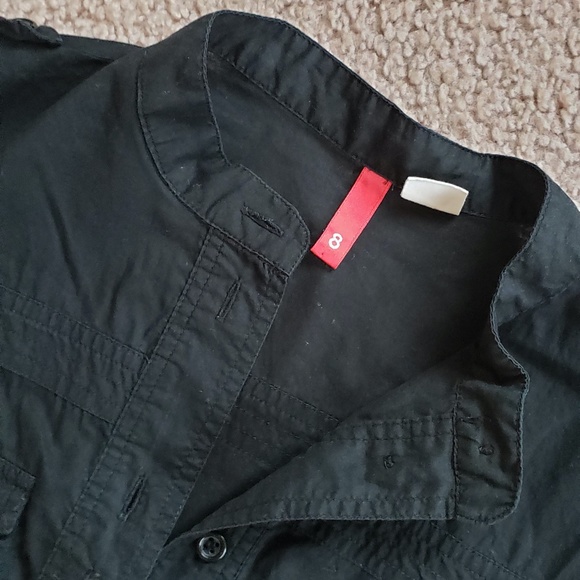 H&M Black Epaulettes Button Down Versatile Convertible Dress - Picture 2 of 16